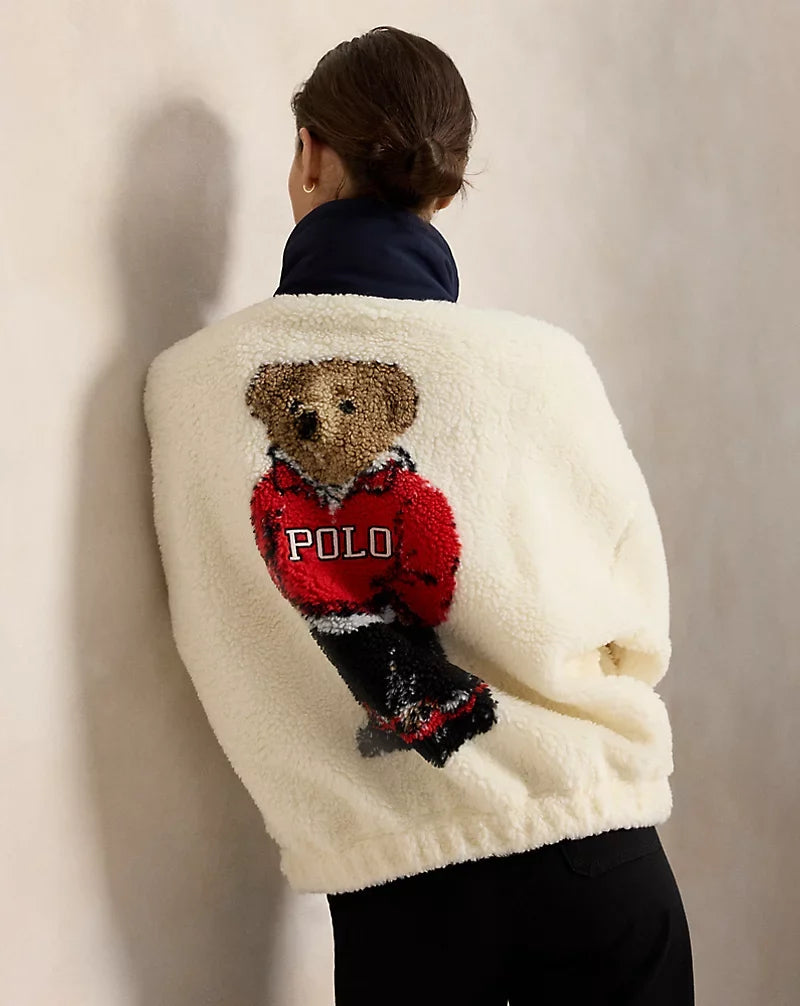 Faux Sherpa Bomber Jacket