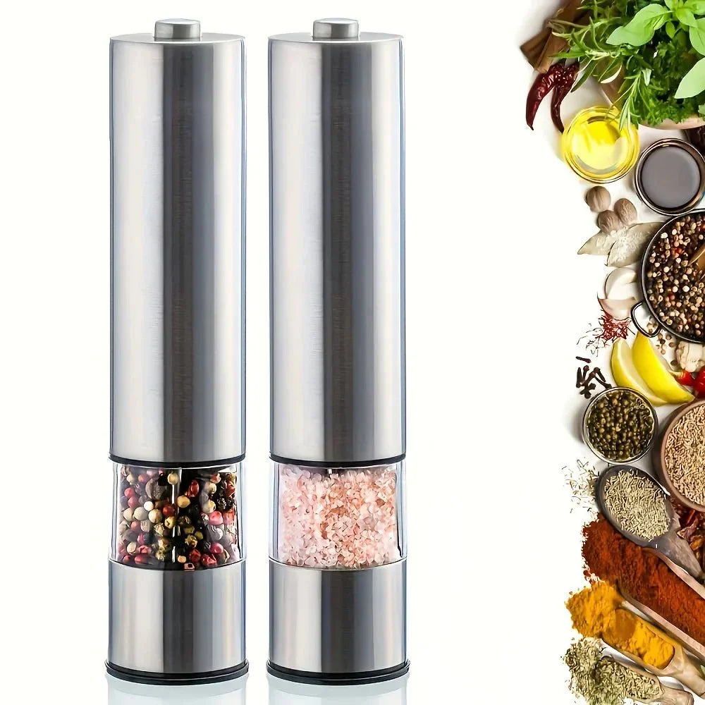 SPEEDSPICE – Electric Salt and Pepper Grinder Set with One-Handed Operation and Built-In Light