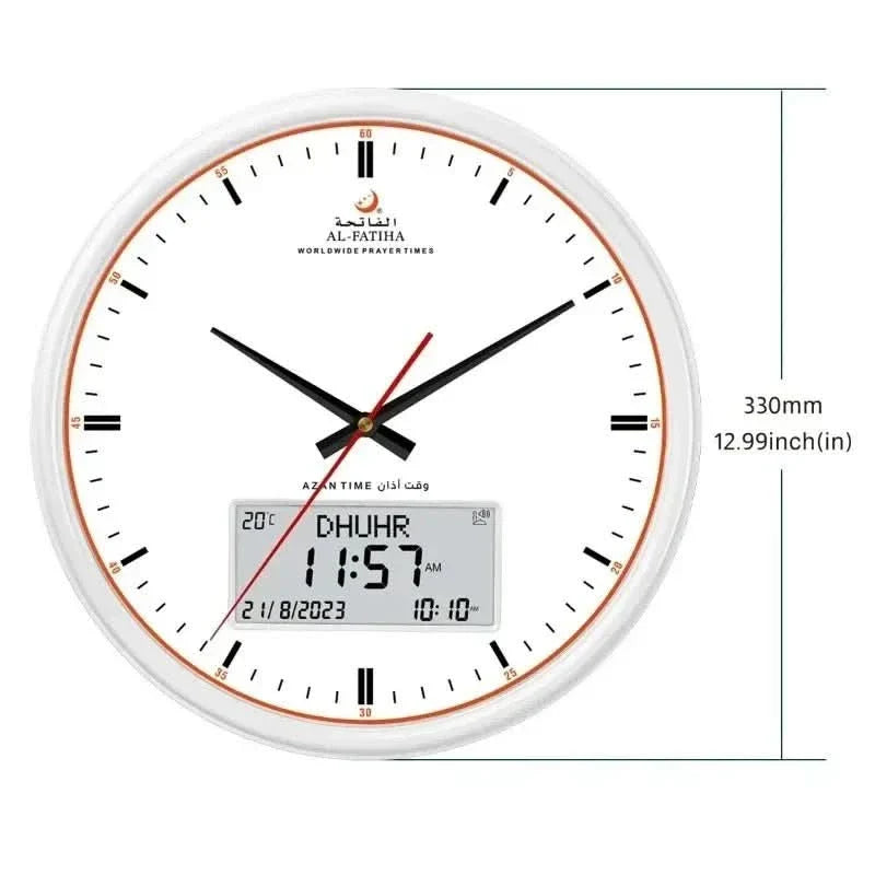 Zamora Time Prayer Clock – Automatic Global Prayer Times with Azan Alarm and Elegant Design